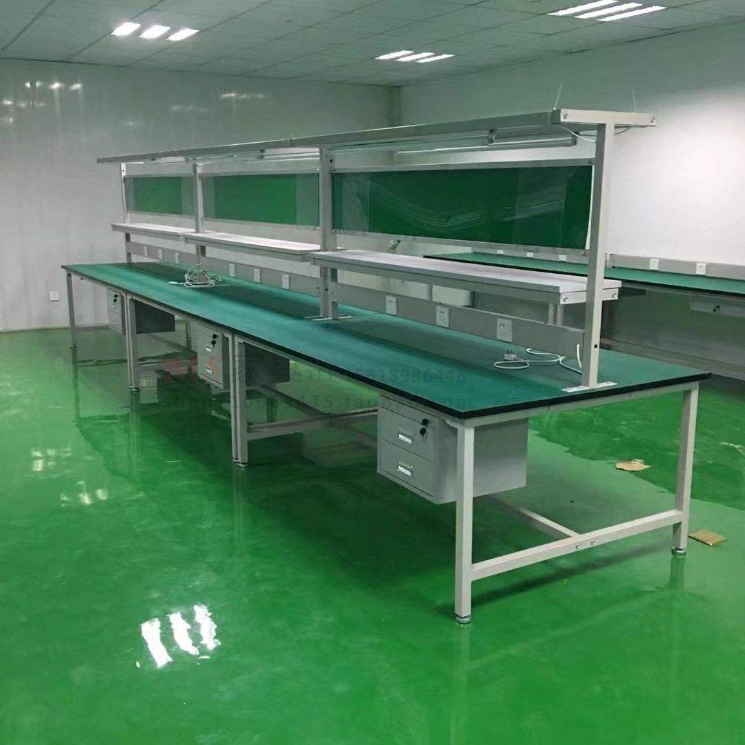 流水線工作臺的生產(chǎn)線防靜電機器設備，線棒工作臺-20-08-07-04